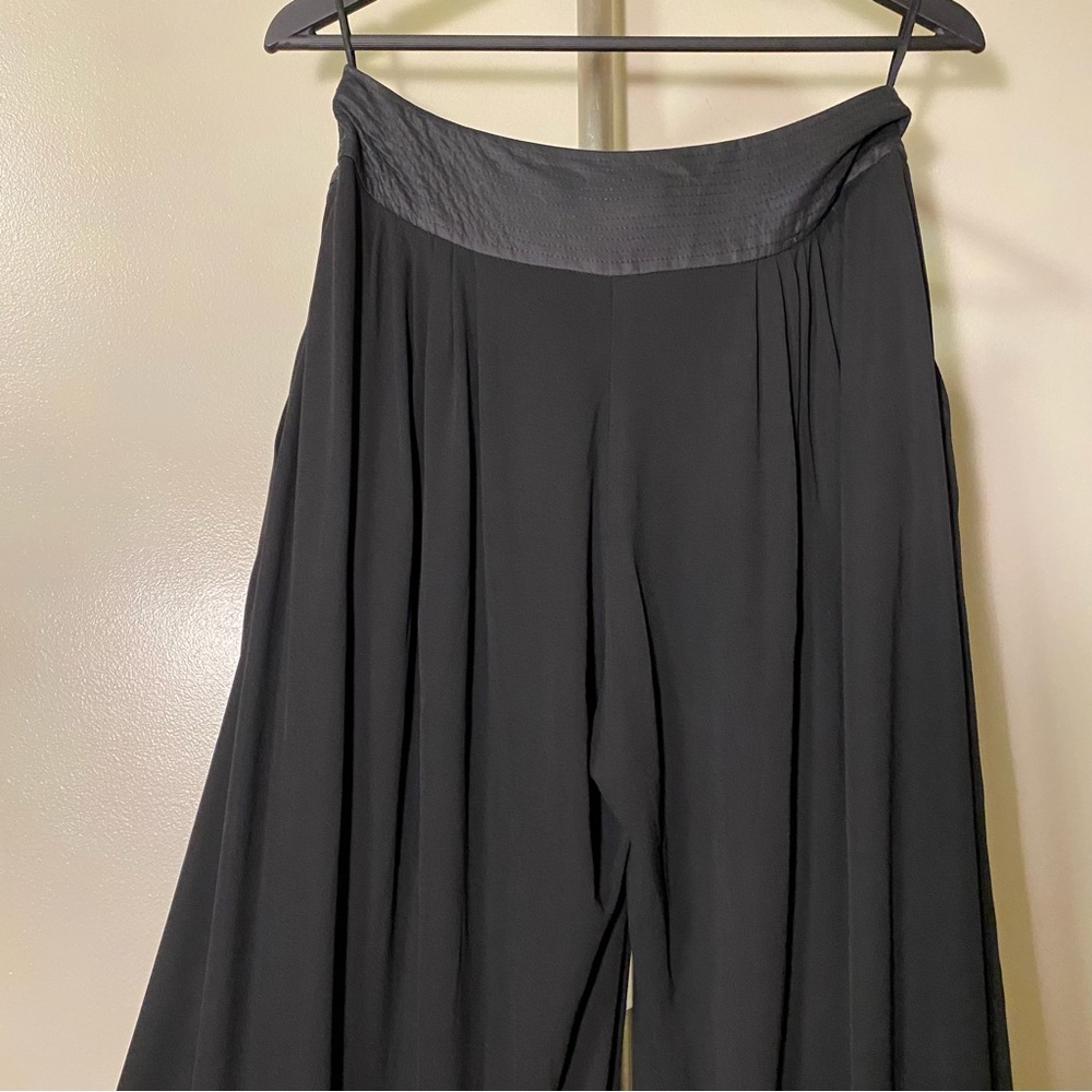 Jaeger Pleated Perfection: Wide-Leg Pants with Cumberband Waistband